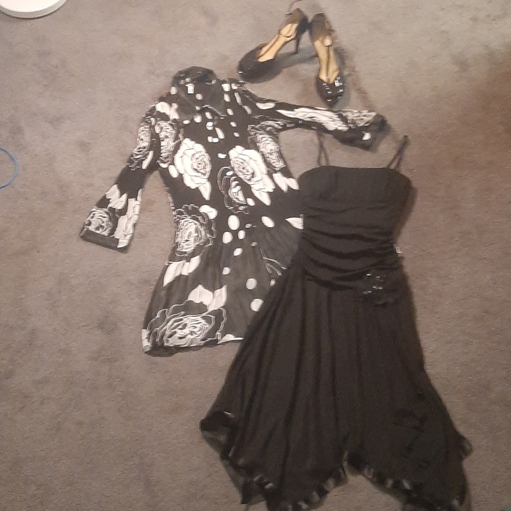 (2) Dresses & black dress heels